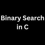 binary search in c