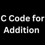 c code for addition 
