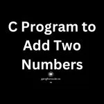 c program for addition