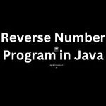 reverse number program in java