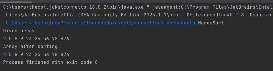 Merge Sort Program in Java