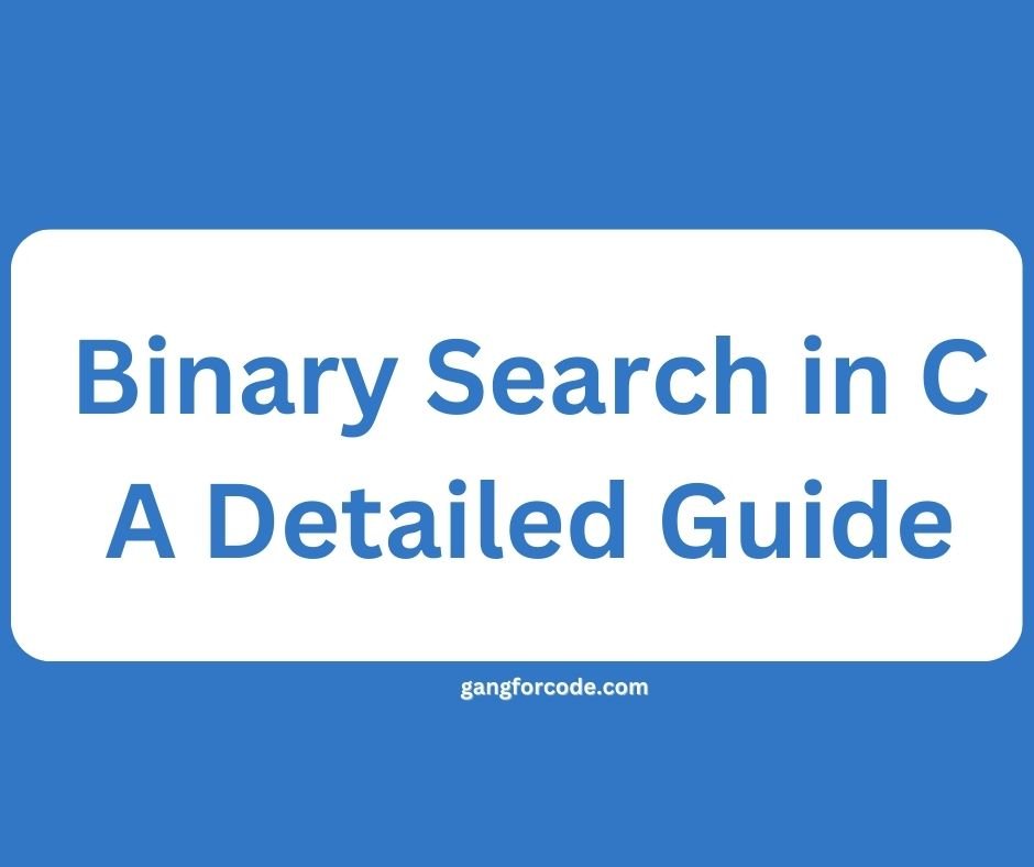 binary search in c program