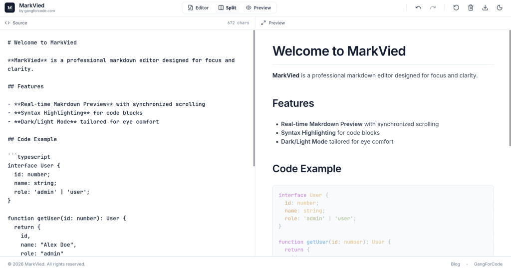 online markdown editor