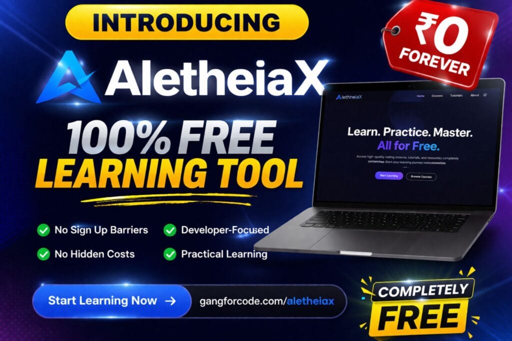 ree learning platform
AletheiaX
free coding platform
learn programming free
developer learning tool
free tech education
coding for beginners free
online learning free