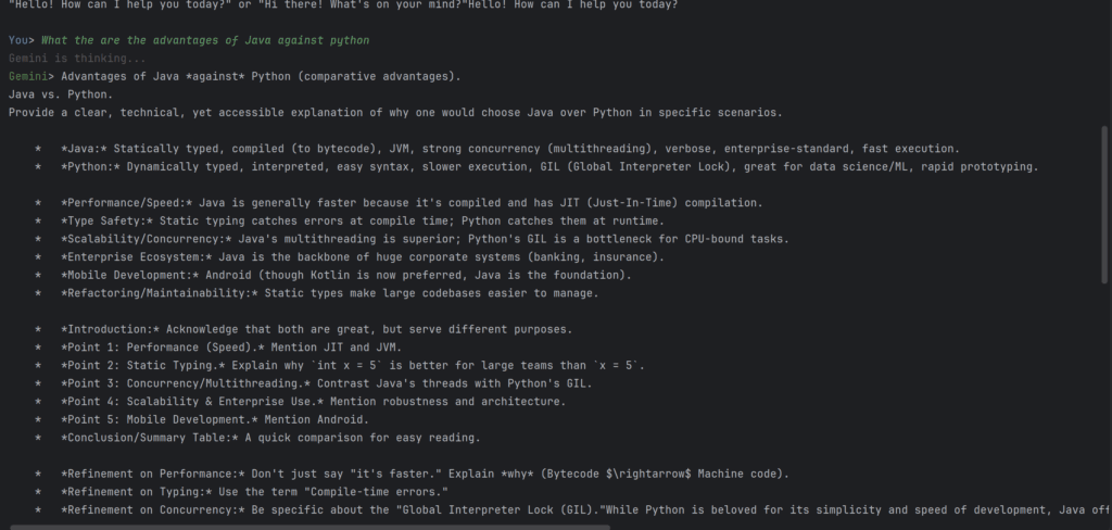 Gemma 4 with java in working