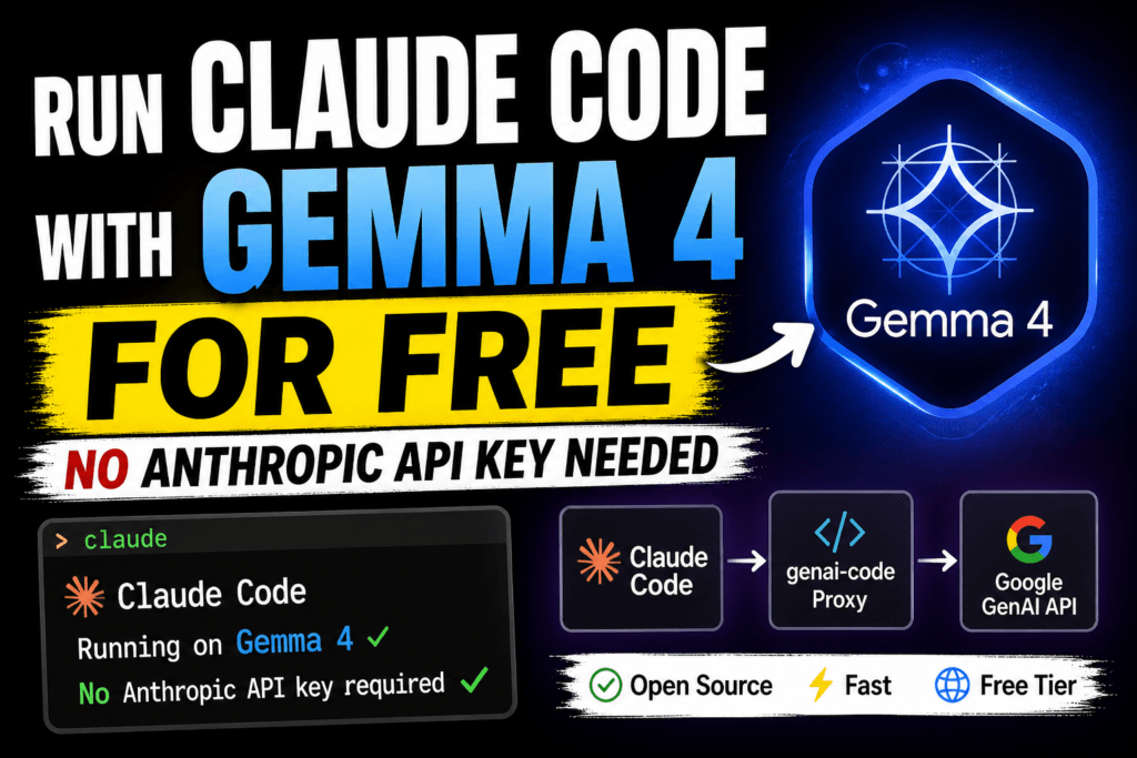 claude code free with gemma 4